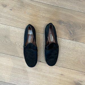 Tabitha Simmons Black Pony Loafers